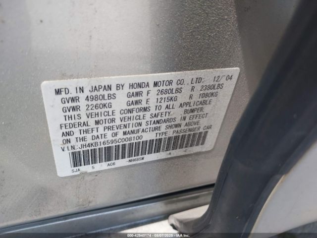 2005 ACURA RL JH4KB16595C008100 Photo 8