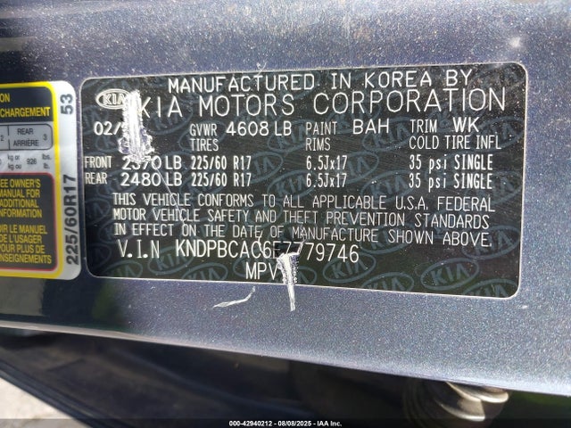KIA dohc gdi theta ii 2015 KNDPBCAC6F7779746 Image 9