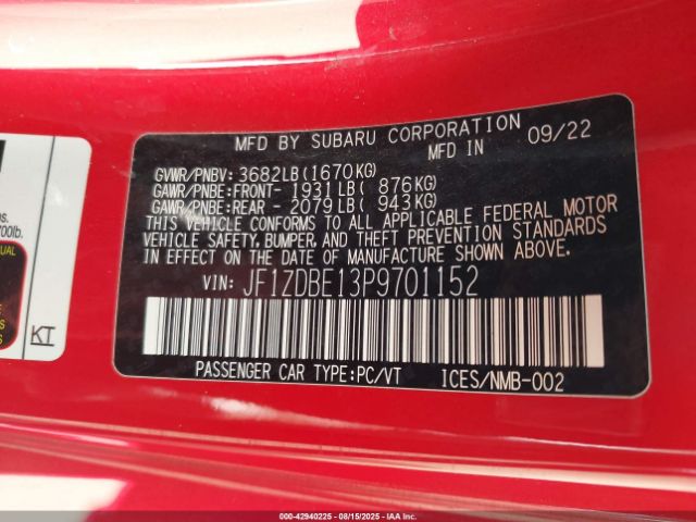 2023 SUBARU BRZ JF1ZDBE13P9701152 Photo 8