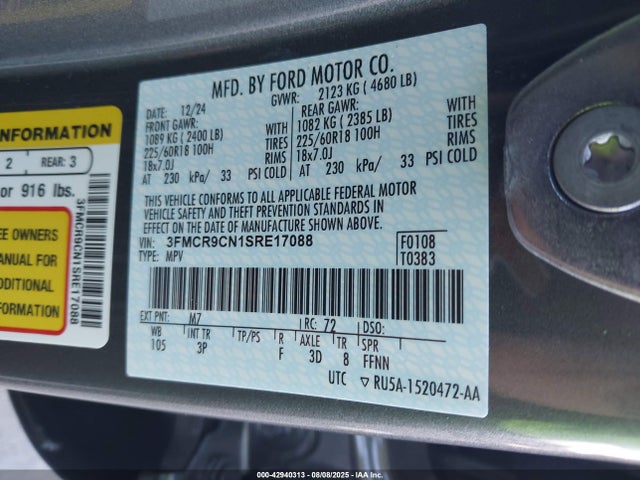 3FMCR9CN1SRE17088 Ford dragon
