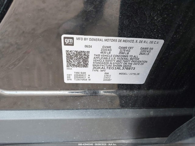 3GKALTEG1RL376973 GMC lsd