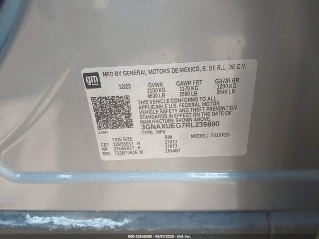 3GNAXUEG7RL239890 Chevrolet lsd