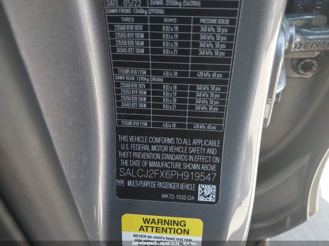 SALCJ2FX6PH919547 Land Rover Discovery Sport S