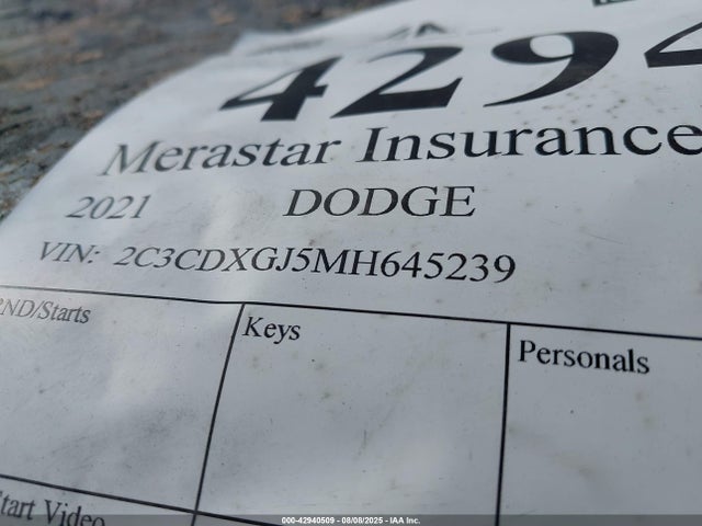 Dodge Charger 2021 2C3CDXGJ5MH645239 Image 9