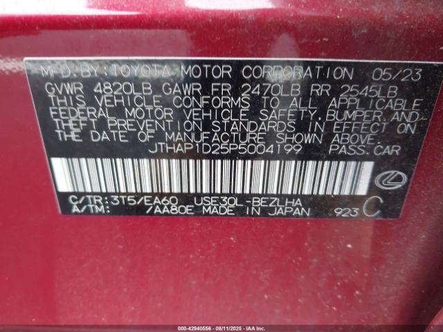 2023 LEXUS IS 500 JTHAP1D25P5004199 Photo 8