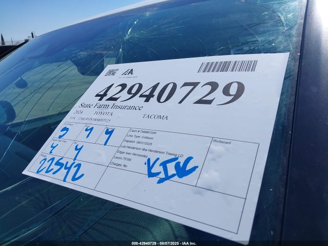 Aukcja sprzedaży 2024 Toyota Tacoma Sr5 4wd, vin: 3TMLB5JN5RM057125, numer aukcji: 42940729