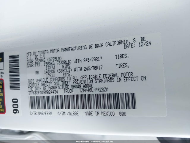 Toyota t24a-fts 2024 3TMKB5FN1RM024434 Image 9