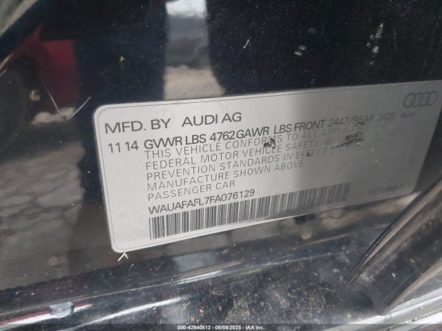 2015 AUDI A4 WAUAFAFL7FA076129 Photo 8