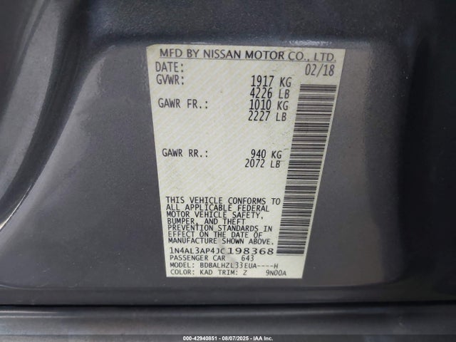 1N4AL3AP4JC198368 Nissan 2018