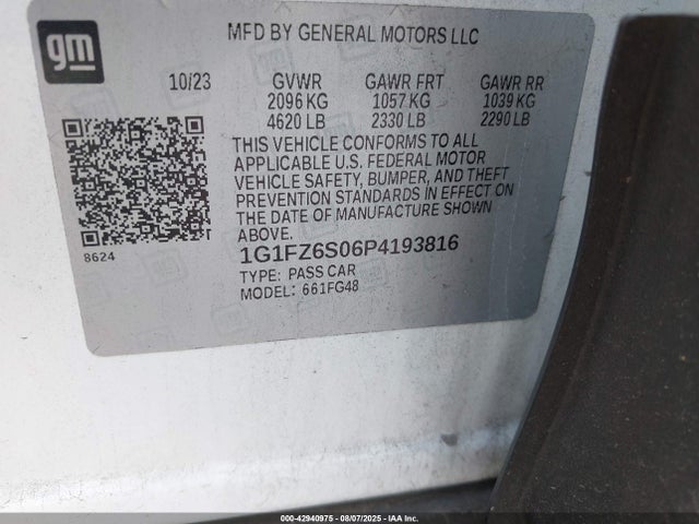 Chevrolet 2023 2023 1G1FZ6S06P4193816 Image 9