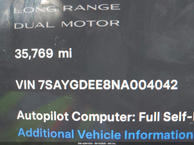 2022 TESLA MODEL Y 7SAYGDEE8NA004042 Photo 8