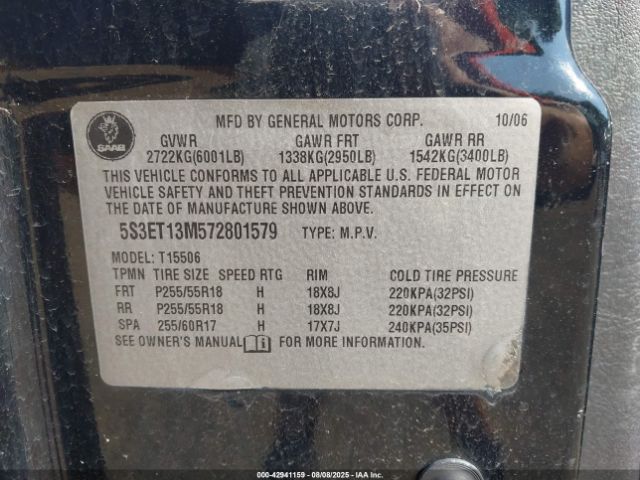 2007 SAAB 9-7X 5S3ET13M572801579 Photo 8