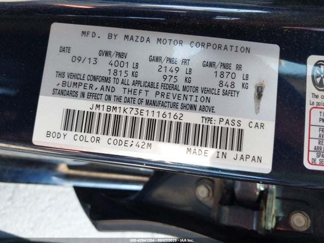 Mazda pe 2014 JM1BM1K73E1116162 Image 9