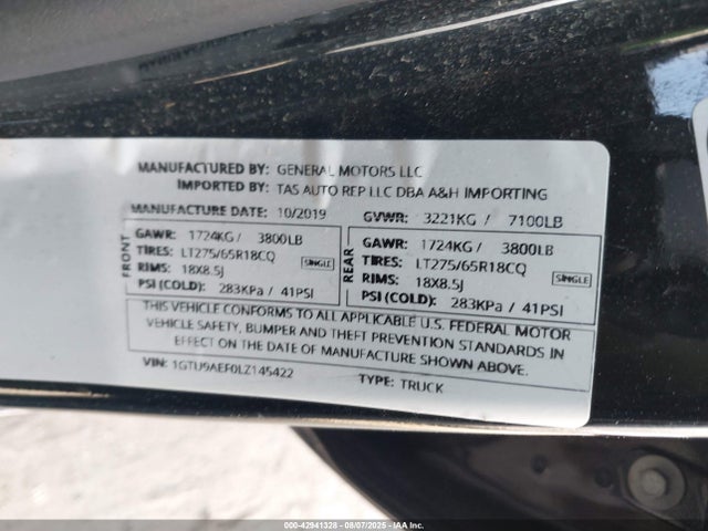 1GTU9AEF0LZ145422 GMC l82