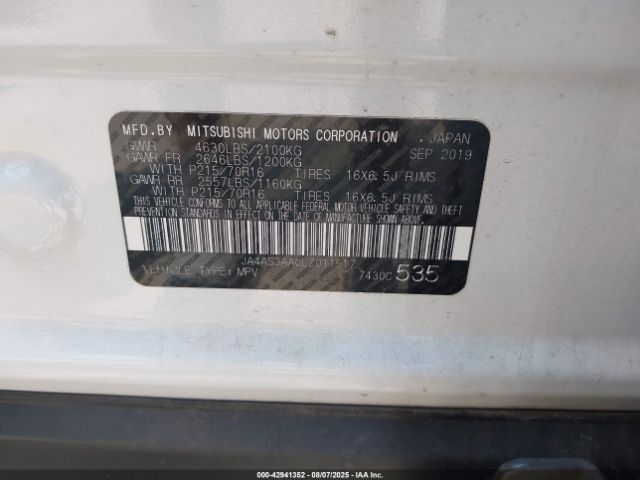 2020 MITSUBISHI ECLIPSE CROSS JA4AS3AA0LZ011517 Photo 8