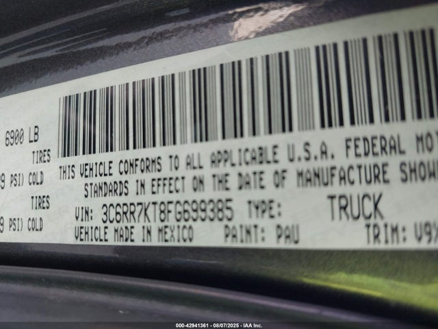 RAM 1500 2015 3C6RR7KT8FG699385 Image 9