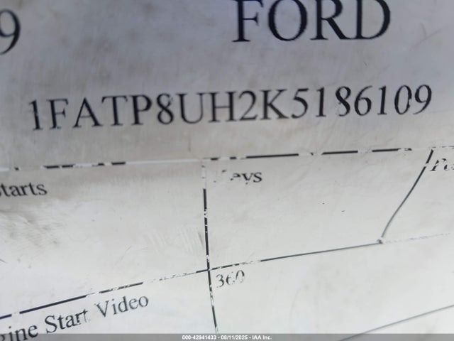 Ford 4v 2019 1FATP8UH2K5186109 Image 9