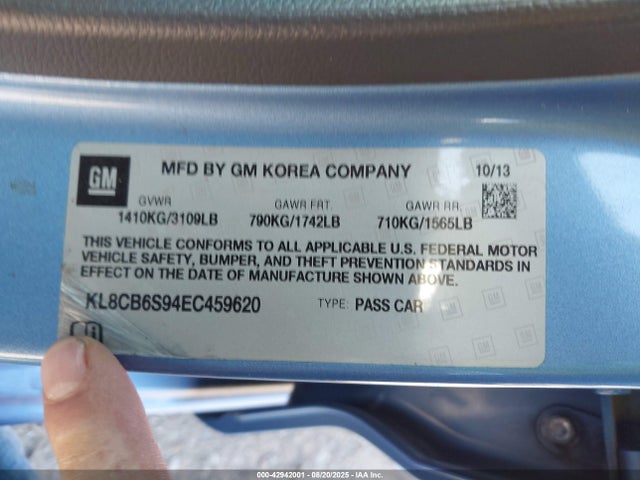 Chevrolet ll0 2014 KL8CB6S94EC459620 Image 9