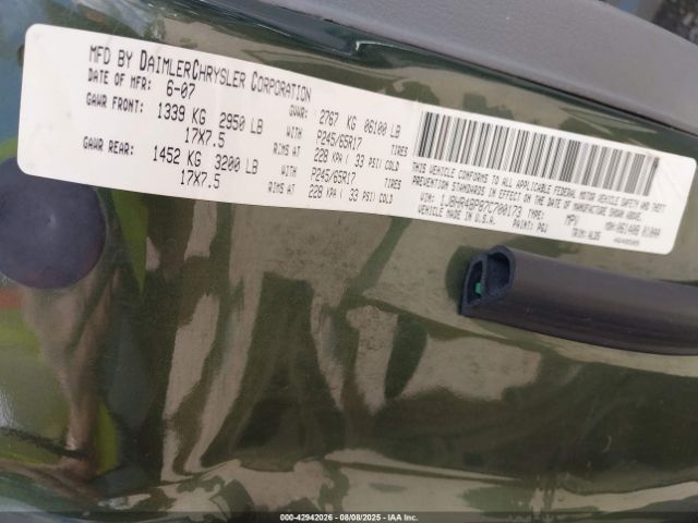 2007 JEEP GRAND CHEROKEE 1J8HR48P87C700173 Photo 8