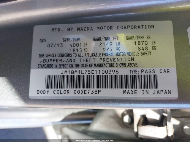 JM1BM1L75E1100396 Mazda pe