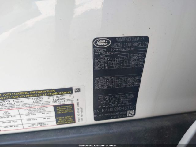 2021 LAND ROVER DISCOVERY SALRM4RU2M2453127 Photo 8