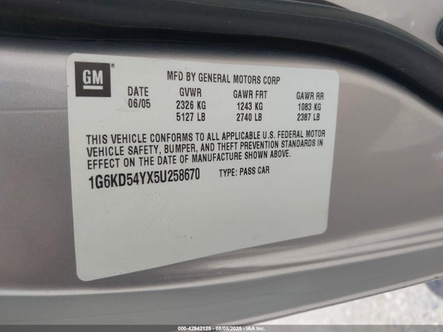 2005 CADILLAC DEVILLE 1G6KD54YX5U258670 Photo 8