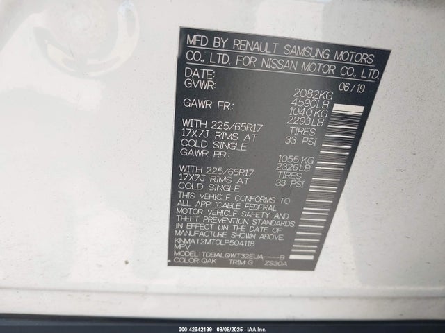 Nissan 2020 2020 KNMAT2MT0LP504118 Image 9