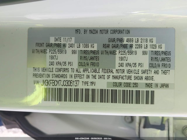 Mazda py cylinder deactivation 2018 JM3KFBCM7J0306137 Image 9