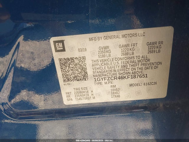 2019 CADILLAC XT4 1GYFZCR46KF187651 Photo 8