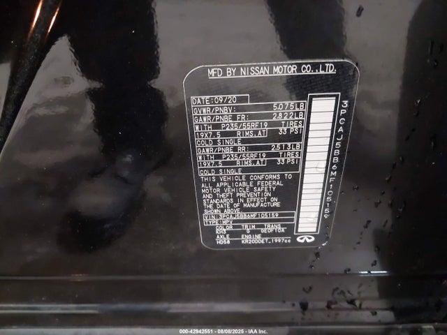 3PCAJ5BB6MF105159 Infiniti QX50