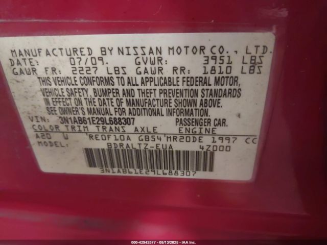 2009 NISSAN SENTRA 3N1AB61E29L688307 Photo 8
