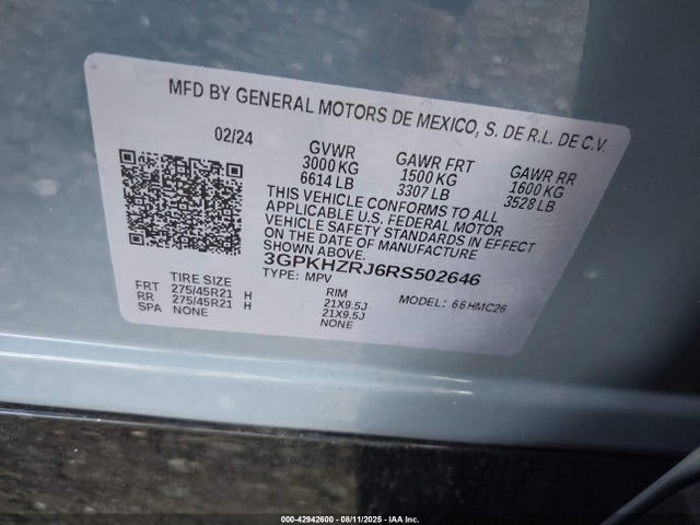 3GPKHZRJ6RS502646 Honda x0c+ec5