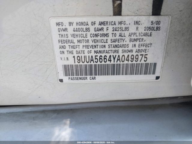 2000 ACURA TL 19UUA5664YA049975 Photo 8