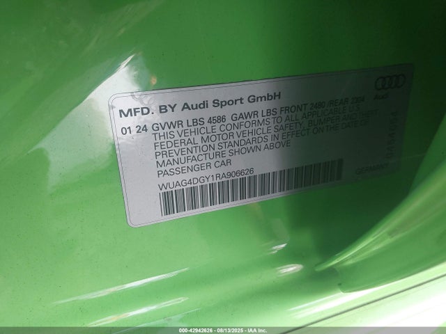 2024 AUDI RS 3 WUAG4DGY1RA906626 Photo 8