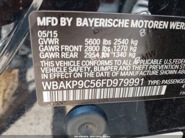 2015 BMW 550I WBAKP9C56FD979991 Photo 8
