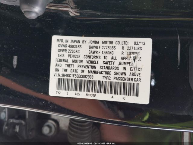 2014 ACURA RLX JH4KC1F50EC002098 Photo 8