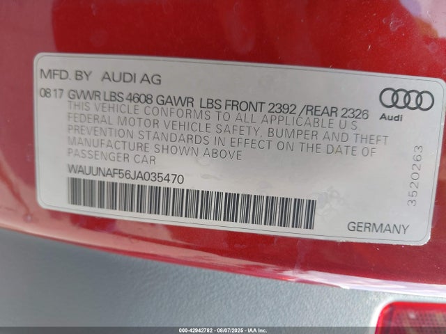 2018 AUDI A5 WAUUNAF56JA035470 Photo 8