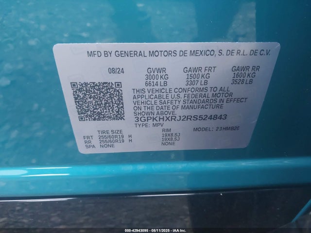 3GPKHXRJ2RS524843 Honda x0c+ec5