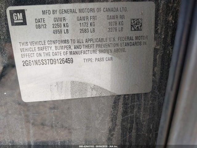 2013 CADILLAC XTS 2G61N5S37D9126459 Photo 8
