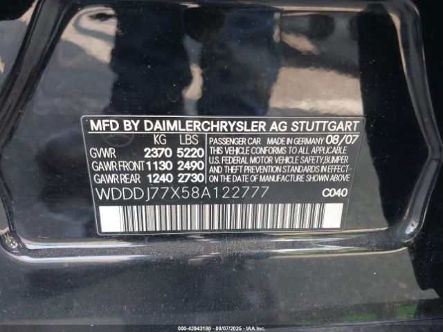 2008 MERCEDES-BENZ CLS 63 AMG WDDDJ77X58A122777 Photo 8