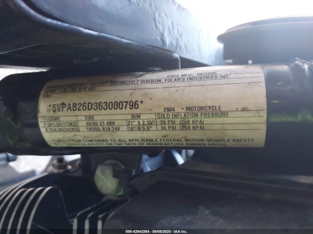 2006 VICTORY MOTORCYCLES VEGAS 5VPAB26D363000796 Photo 9