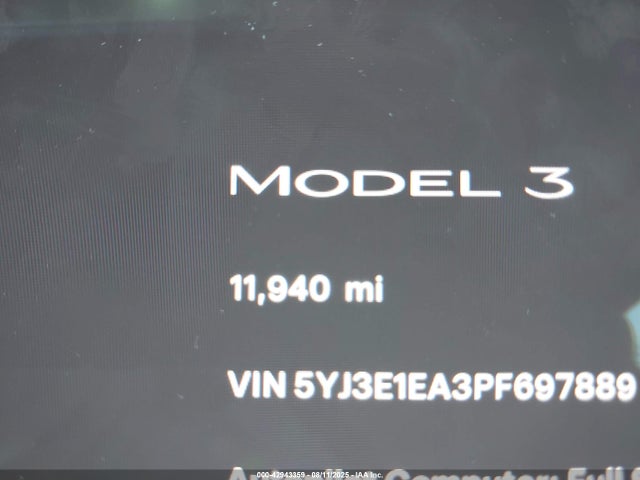 2023 TESLA MODEL 3 5YJ3E1EA3PF697889 Photo 6