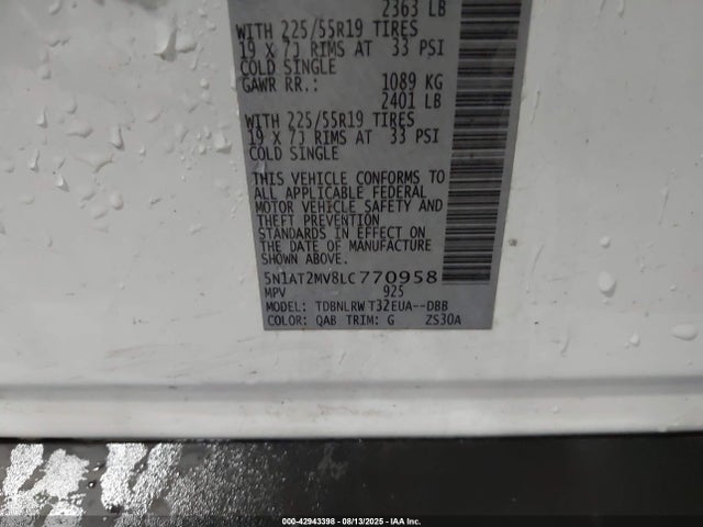 Nissan 2020 2020 5N1AT2MV8LC770958 Image 9