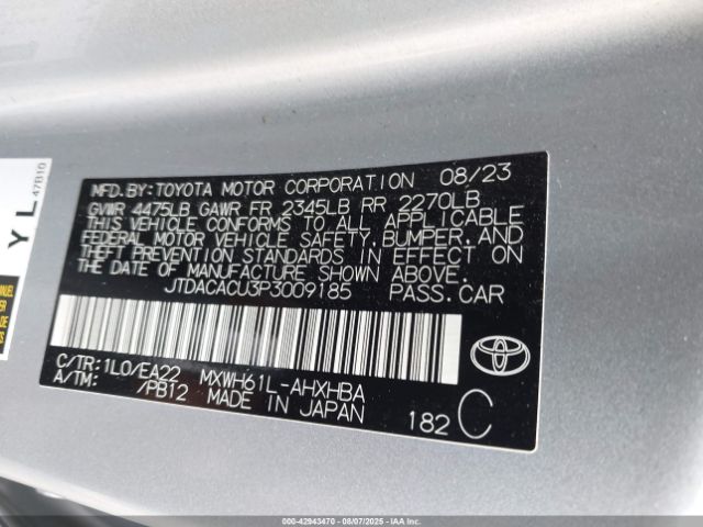 2023 TOYOTA PRIUS PRIME JTDACACU3P3009185 Photo 8