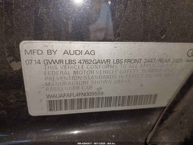 2015 AUDI A4 WAUAFAFL4FN009559 Photo 8