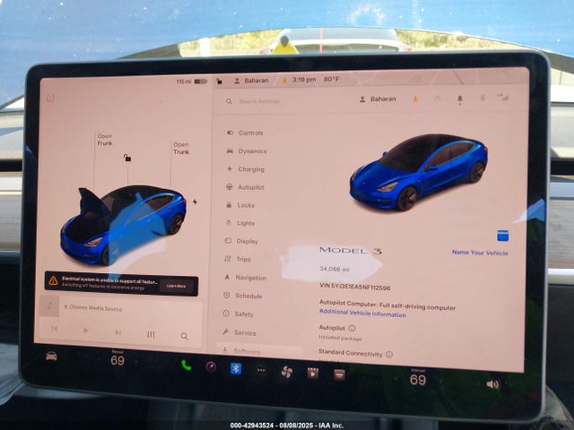 2022 TESLA MODEL 3 5YJ3E1EA5NF112596 Photo 6