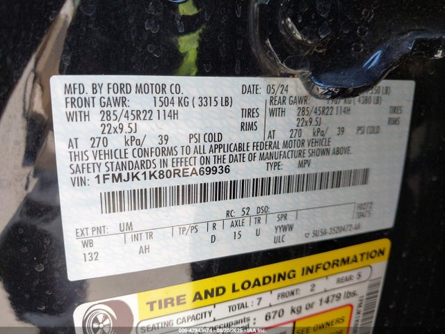 1FMJK1K80REA69936 Ford gtdi-standard