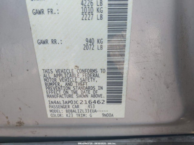 1N4AL3AP0JC216462 Nissan 2018