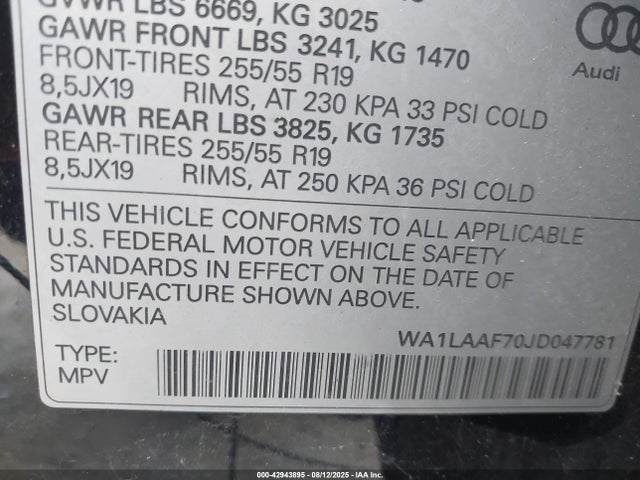 2018 AUDI Q7 WA1LAAF70JD047781 Photo 8