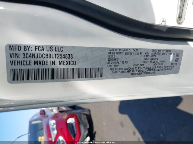 Jeep Compass 2020 3C4NJDCB0LT254838 Image 9